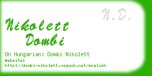 nikolett dombi business card